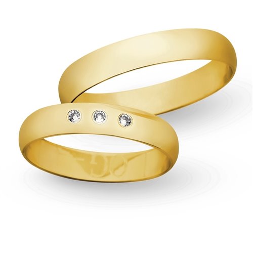 Obrączki ślubne z żółtego złota o szerokości 4mm - OZ/072