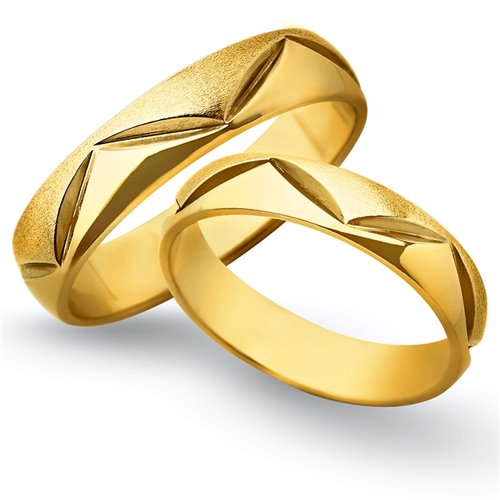 Obrączki ślubne z żółtego złota o szerokości 5mm - OZ/074