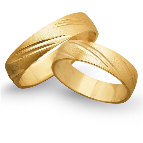 Obrączki ślubne z żółtego złota o szerokości 5mm - OZ/077