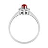 Pierścionek zaręczynowy z rubinem i brylantami 0,15ct - PK/001b