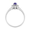 Pierścionek zaręczynowy z tanzanitem i brylantami 0,15ct - PK/001e