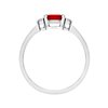 Pierścionek zaręczynowy z rubinem i brylantami 0,07ct - PK/005b