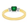 Pierścionek zaręczynowy ze szmaragdem i  brylantami 0,07ct - PK/006d