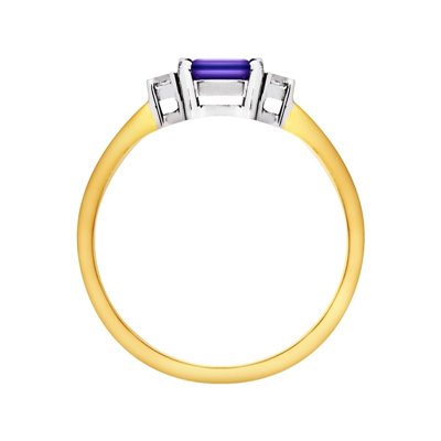 Pierścionek zaręczynowy z tanzanitem i brylantami 0,07ct - PK/006e