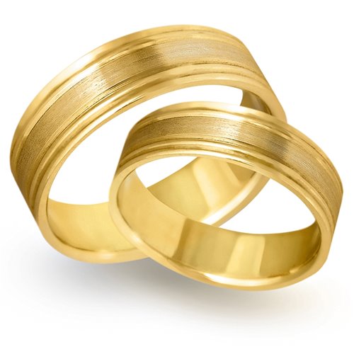 Obrączki ślubne z żółtego złota o szerokości 5 mm - OZ/001