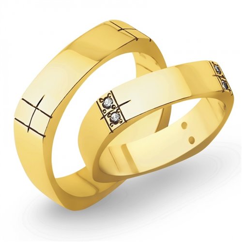 Obrączki ślubne z żółtego złota o szerokości 5mm – OZ/002