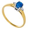 Pierścionek zaręczynowy z szafirem i brylantami 0,06ct - PK/012c