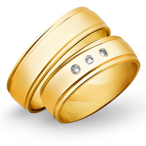 Obrączki ślubne z żółtego złota o szerokości 6mm - OZ/004