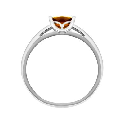 Pierścionek zaręczynowy z granatem i brylantami 0,03ct - PK/013a