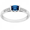 Pierścionek zaręczynowy z szafirem i brylantami 0,03ct - PK/013c