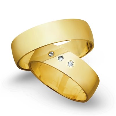 Obrączki ślubne z żółtego złota o szerokości 6mm - OZ/005