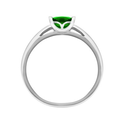 Pierścionek zaręczynowy ze szmaragdem i brylantami 0,03ct - PK/013d