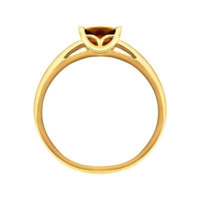 Pierścionek zaręczynowy z granatem i brylantami 0,03ct - PK/014a