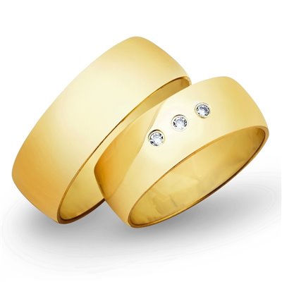 Obrączki ślubne z żółtego złota o szerokości 7mm - OZ/006