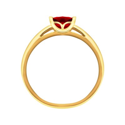 Pierścionek zaręczynowy z rubinem i brylantami 0,03ct - PK/014b