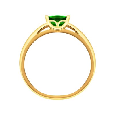 Pierścionek zaręczynowy ze szmaragdem i brylantami 0,03ct - PK/014d