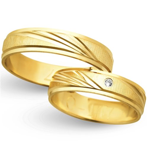 Obrączki ślubne z żółtego złota o szerokości 6mm - OZ/008