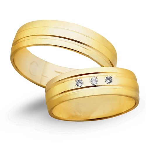 Obrączki ślubne z żółtego złota o szerokości 6mm - OZ/009