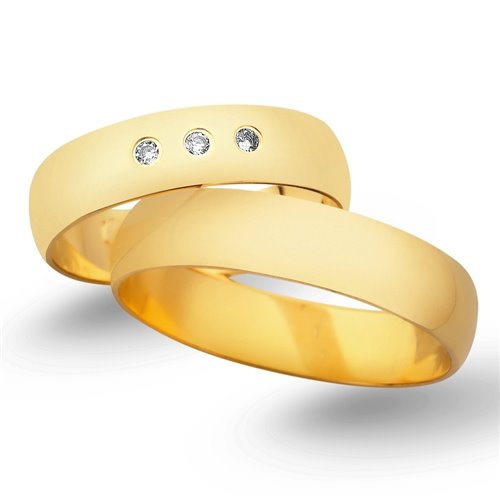 Obrączki ślubne z żółtego złota o szerokości 5mm - OZ/013