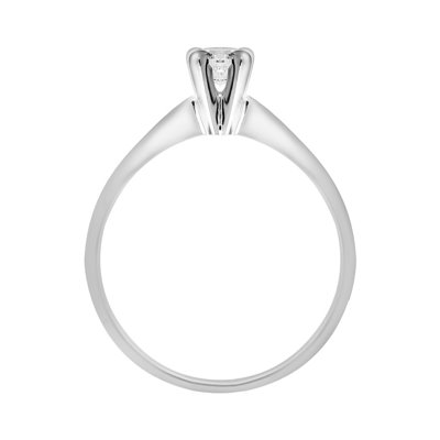 Pierścionek zaręczynowy z białego złota z brylantami 0,08ct - PB/004a