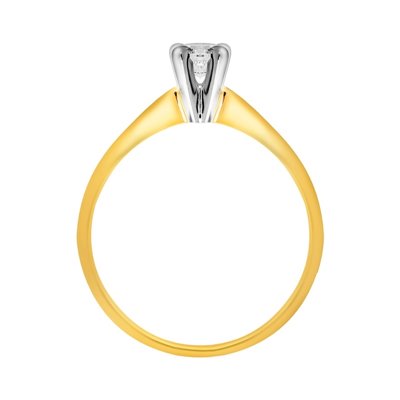 Pierścionek zaręczynowy z żółtego złota z brylantem 0,08ct - PB/004b