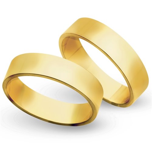 Obrączki ślubne z żółtego złota o szerokości 5mm - OZ/015