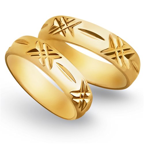 Obrączki ślubne z żółtego złota o szerokości 5mm - OZ/016