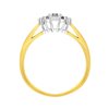 Pierścionek zaręczynowy z żółtego złota z brylantami  0,14ct - PB/007b