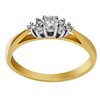 Pierścionek zaręczynowy z żółtego złota z brylantami  0,14ct - PB/007b