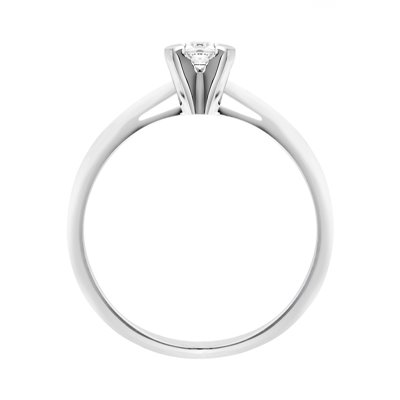 Pierścionek zaręczynowy z białego złota z brylantem 0,08ct - PB/010a