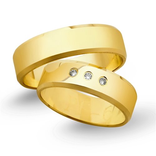 Obrączki ślubne z żółtego złota o szerokości 6mm - OZ/019