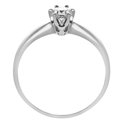 Pierścionek zaręczynowy z białego złota z brylantem 0,08ct - PB/011a