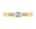 Pierścionek zaręczynowy  z żółtego złota z brylantami 0,18ct - PB/018b