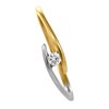 Pierścionek zaręczynowy z żółtego złota z brylantem 0,085ct - PB/023b
