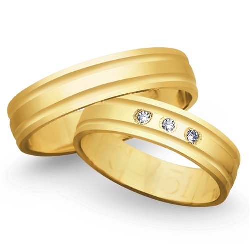 Obrączki ślubne z żółtego złota o szerokości 5mm - OZ/029