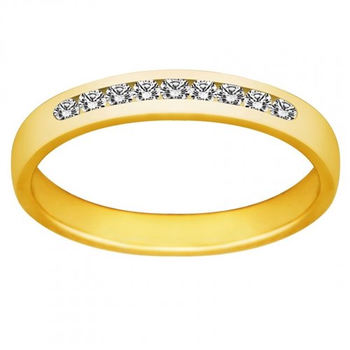 Pierścionek zaręczynowy z żółtego złota z brylantami 0,15ct - PB/033b