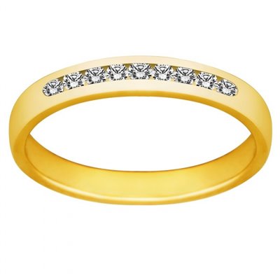 Pierścionek zaręczynowy z żółtego złota z brylantami 0,15ct - PB/033b