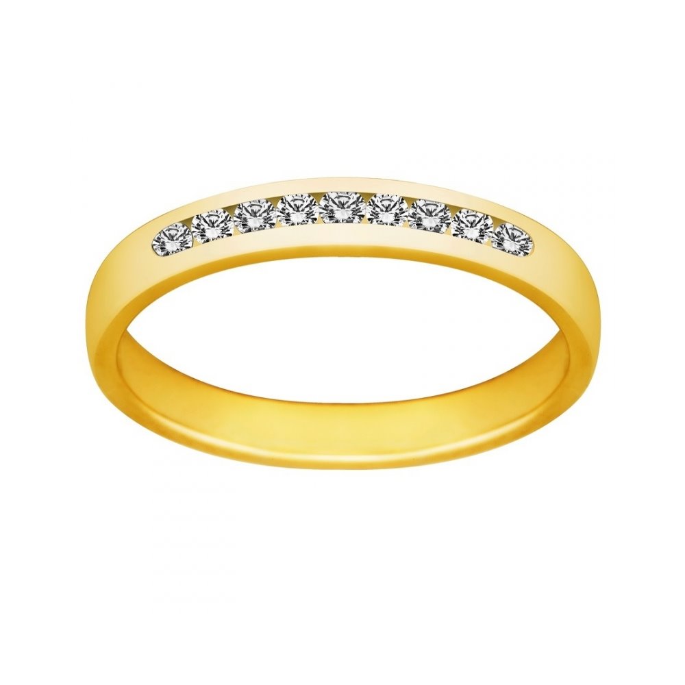 Pierścionek zaręczynowy z żółtego złota z brylantami 0,15ct - PB/033b