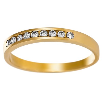 Pierścionek zaręczynowy z żółtego złota z brylantami 0,15ct - PB/033b