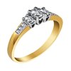 Pierścionek zaręczynowy z żółtego złota z brylantami 0,55ct - PB/035b