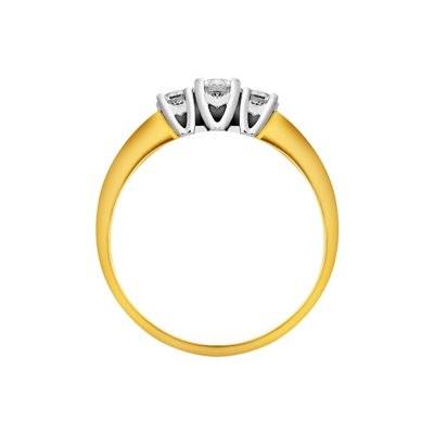 Pierścionek zaręczynowy z żółtego złota z brylantami 0,55ct - PB/035b