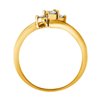 Pierścionek zaręczynowy z żółtego złota z brylantami 0,14ct - PB/036b