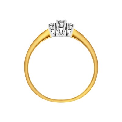 Pierścionek zaręczynowy z żółtego złota z brylantami 0,22ct - PB/038b