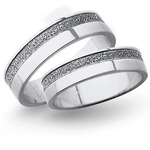 Obrączki ślubne z białego złota o szerokości 5mm - OB/005