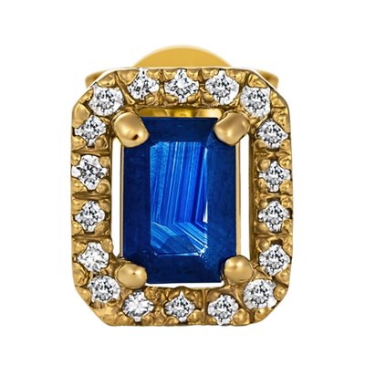 Kolczyki z szafirami i brylantami 0,28ct - KK/003c