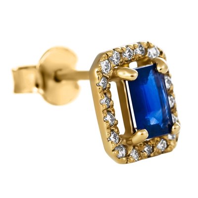 Kolczyki z szafirami i brylantami 0,28ct - KK/003c