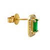 Kolczyki ze szmaragdami i brylantami 0,28ct - KK/003d