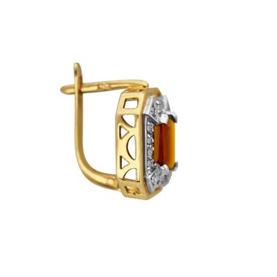 Kolczyki z granatami i brylantami 0,36ct - KK/006a