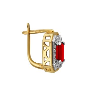 Kolczyki z rubinami i brylantami 0,36ct - KK/006b