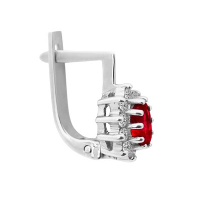 Kolczyki z rubinami i brylantami 0,30ct - KK/007b